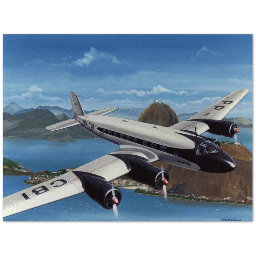 Thijs Postma - Poster - Focke Wulf Fw 200 Condor 'Abaitara' Rio de Janeiro Poster Only TP Aviation Art 75x100 cm / 30x40″