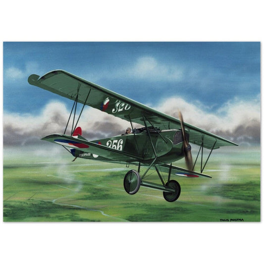 Thijs Postma - Poster - Fokker D.VII Over The Dutch Landscape Poster Only TP Aviation Art