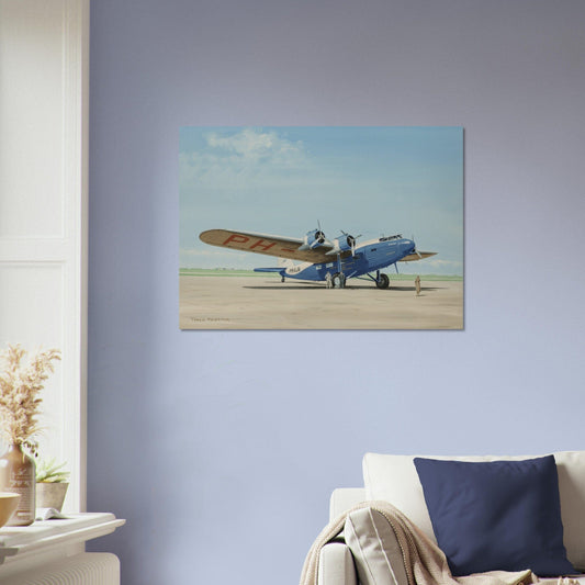 Thijs Postma - Poster - Fokker F.XXXVI Ground Sleeping Plane Poster Only TP Aviation Art