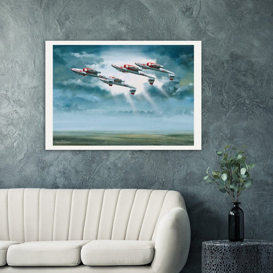 Thijs Postma - Poster - Gloster Meteor F Mk.8 Of The Four Diamonds Team Poster Only TP Aviation Art