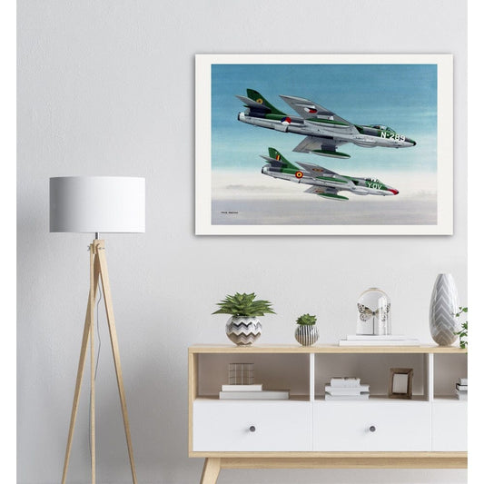 Thijs Postma - Poster - Hawker Hunter F-6 Dutch And Belgian Brothers Poster Only TP Aviation Art