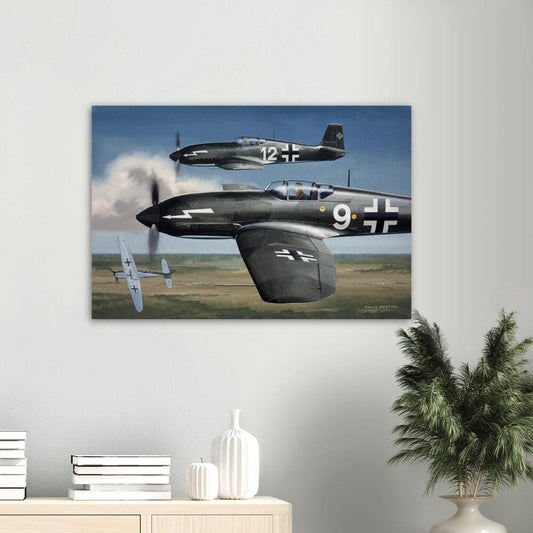 Thijs Postma - Poster - Heinkel He 100 Close Up In Action Poster Only TP Aviation Art