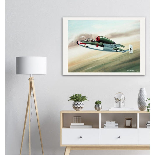 Thijs Postma - Poster - Heinkel He 162 Takes To The Sky Poster Only TP Aviation Art