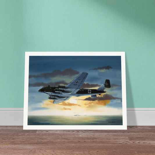 Thijs Postma - Poster - Junkers Ju 290 Over Atlantic 1943 Poster Only TP Aviation Art