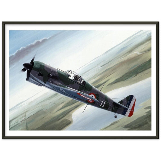 Thijs Postma - Poster - Koolhoven FK.58 - Metal Frame Poster - Metal Frame TP Aviation Art