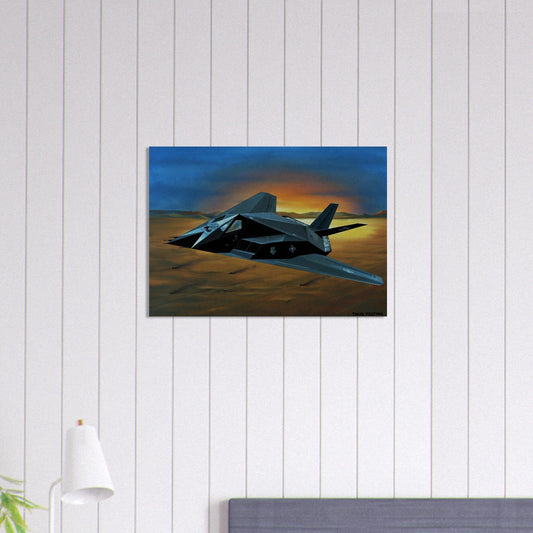 Thijs Postma - Poster - Lockheed F-117 Nighthawk Over Desert Poster Only TP Aviation Art