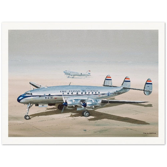 Thijs Postma - Poster - Lockheed L-049 PH-TAV Ground Poster Only TP Aviation Art
