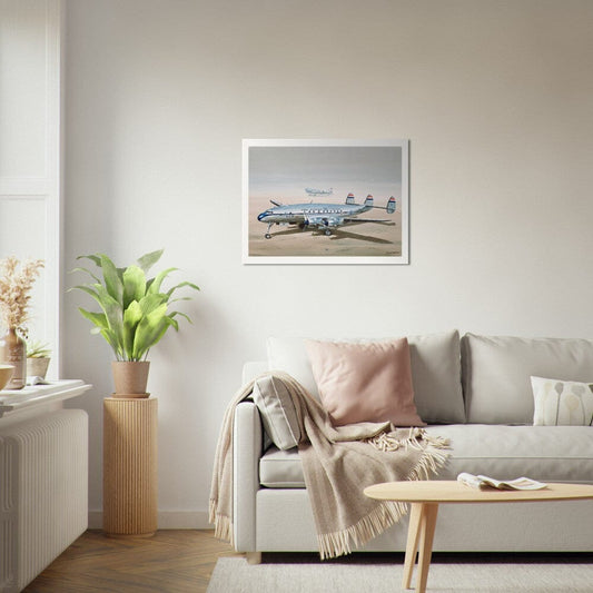 Thijs Postma - Poster - Lockheed L-049 PH-TAV Ground Poster Only TP Aviation Art