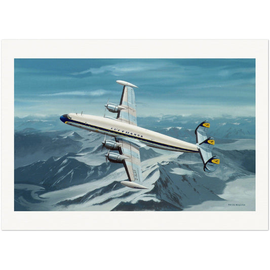 Thijs Postma - Poster - Lockheed L-1049 DLH Poster Only TP Aviation Art