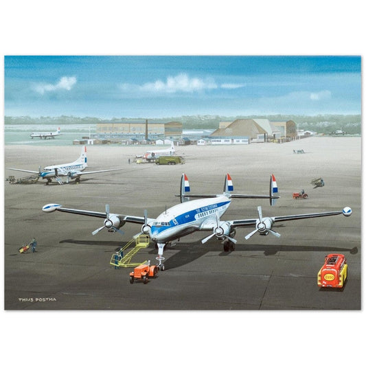 Thijs Postma - Poster - Lockheed L-1049 Super Constellation PH-LKC 1965 Poster Only TP Aviation Art