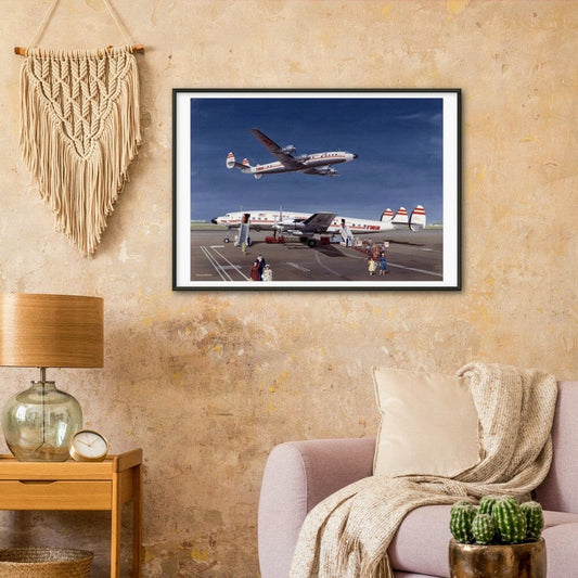 Thijs Postma - Poster - Lockheed L-1649 Starliner - Metal Frame Poster - Metal Frame TP Aviation Art