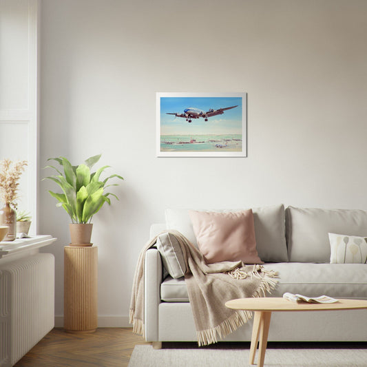 Thijs Postma - Poster - Lockheed L-49 Constellation Over Schiphol 1946-47 Poster Only TP Aviation Art