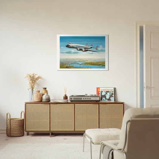 Thijs Postma - Poster - Lockheed L-749 PH-TFE Utrecht Poster Only TP Aviation Art
