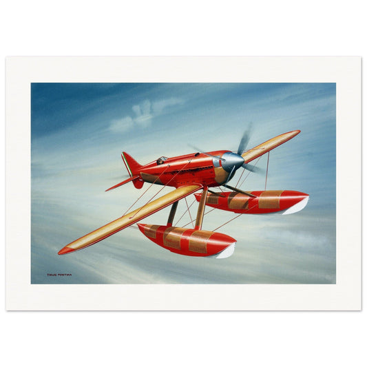 Thijs Postma - Poster - Macchi MC.72 World Speed Record Floatplanes 1933-1934 Poster Only TP Aviation Art 50x70 cm / 20x28″