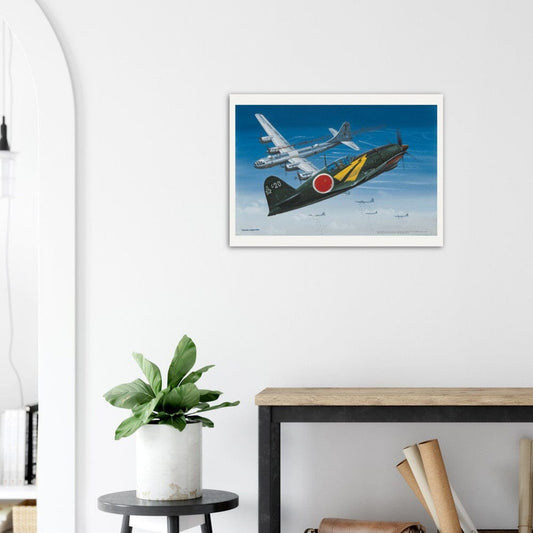 Thijs Postma - Poster - Mitsubishi J2M3 Raiden Jack Attacking B-29s Poster Only TP Aviation Art