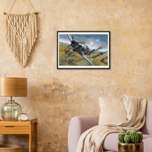 Thijs Postma - Poster - Morane Saulnier MS.406 In Action In 1940 - Metal Frame Poster - Metal Frame TP Aviation Art