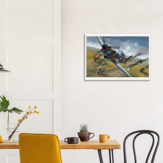 Thijs Postma - Poster - Morane Saulnier MS.406 In Action In 1940 Poster Only TP Aviation Art