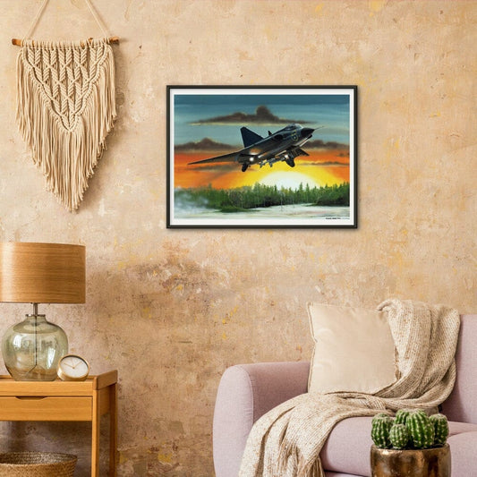Thijs Postma - Poster - SAAB J-35 Draken - Metal Frame Poster - Metal Frame TP Aviation Art
