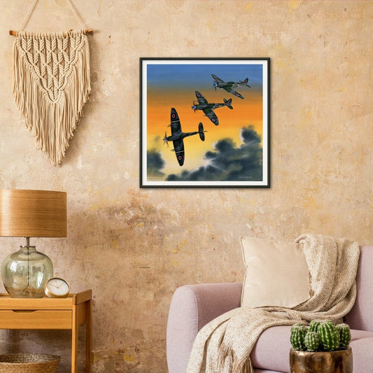 Thijs Postma - Poster - Supermarine Spitfire Mk.24 In HongKong - Metal Frame Poster - Metal Frame TP Aviation Art