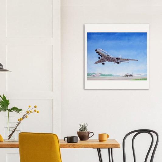 Thijs Postma - Poster - Tupolev Tu-104 Taking Off Poster Only TP Aviation Art
