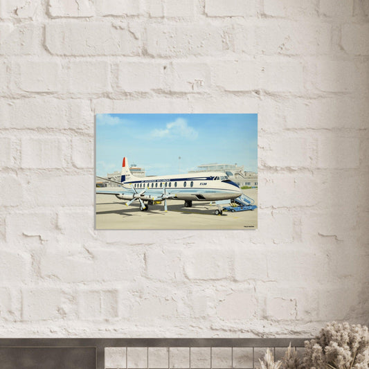 Thijs Postma - Poster - Vickers Viscount At Schiphol Poster Only TP Aviation Art