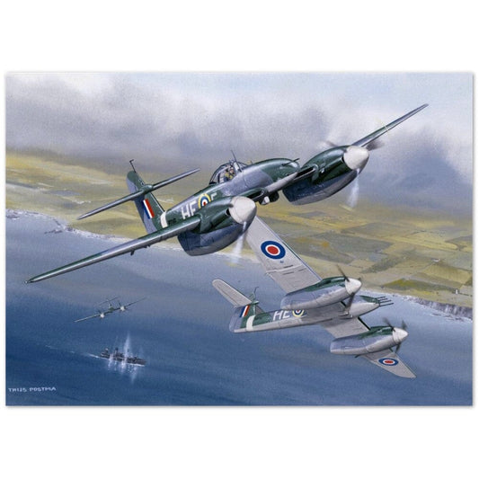 Thijs Postma - Poster - Westland Whirlwind Attacking Ships Poster Only TP Aviation Art