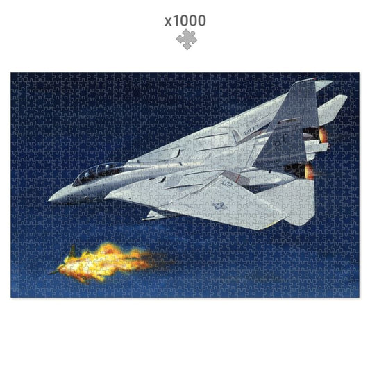 Thijs Postma - Puzzle - Grumman F-14 Tomcat Shooting Down A MiG-23 - 1000 pieces Jigsaw Puzzles TP Aviation Art