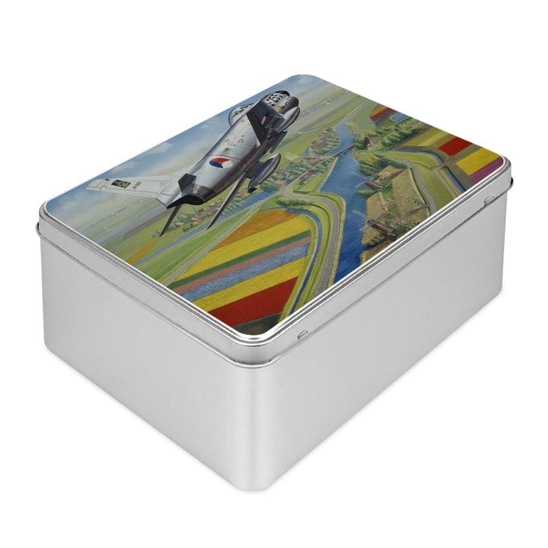 Thijs Postma - Puzzle - North American F-86K Sabre Over Dutch Landscape - 1000 pieces Jigsaw Puzzles TP Aviation Art