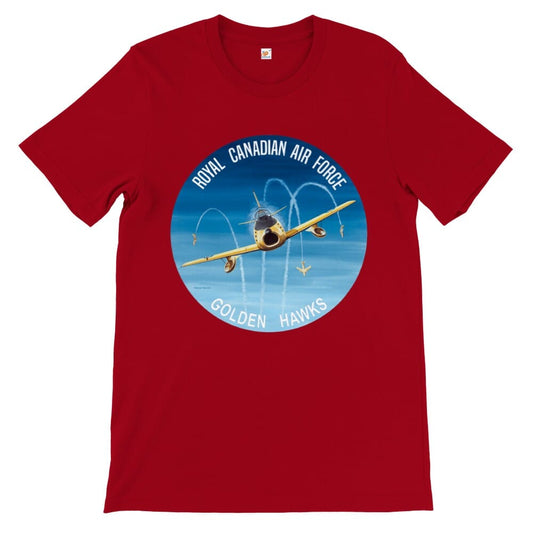 Thijs Postma - T-shirt - North American F-86 Golden Hawks - Premium Unisex T-shirt TP Aviation Art