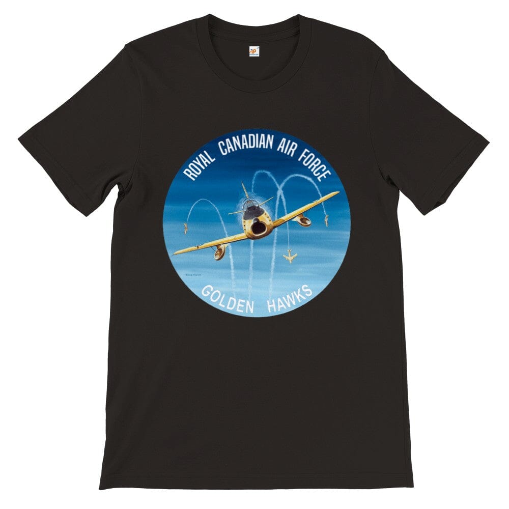 Thijs Postma - T-shirt - North American F-86 Golden Hawks - Premium Unisex T-shirt TP Aviation Art Black S