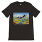 Thijs Postma - T-shirt - North American F-86K Sabre Over Dutch Landscape - Premium Unisex T-shirt TP Aviation Art Black S 