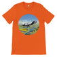Thijs Postma - T-shirt - North American F-86K Sabre Over Dutch Landscape - Premium Unisex T-shirt TP Aviation Art Orange S 