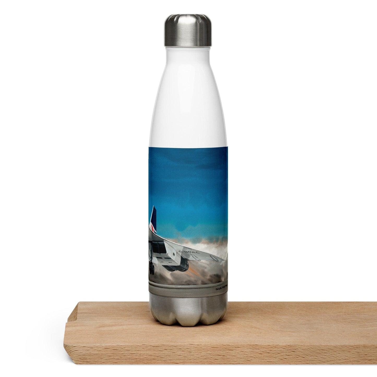 Thijs Postma - Water Bottle - Aerospatiale-BAe Concorde Taking Off - Stainless Steel 17oz Water Bottles TP Aviation Art