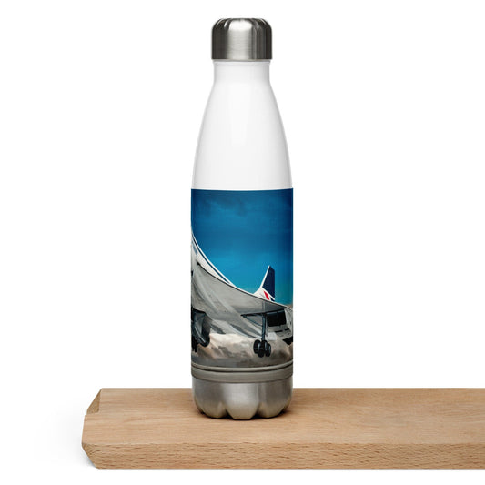 Thijs Postma - Water Bottle - Aerospatiale-BAe Concorde Taking Off - Stainless Steel 17oz Water Bottles TP Aviation Art