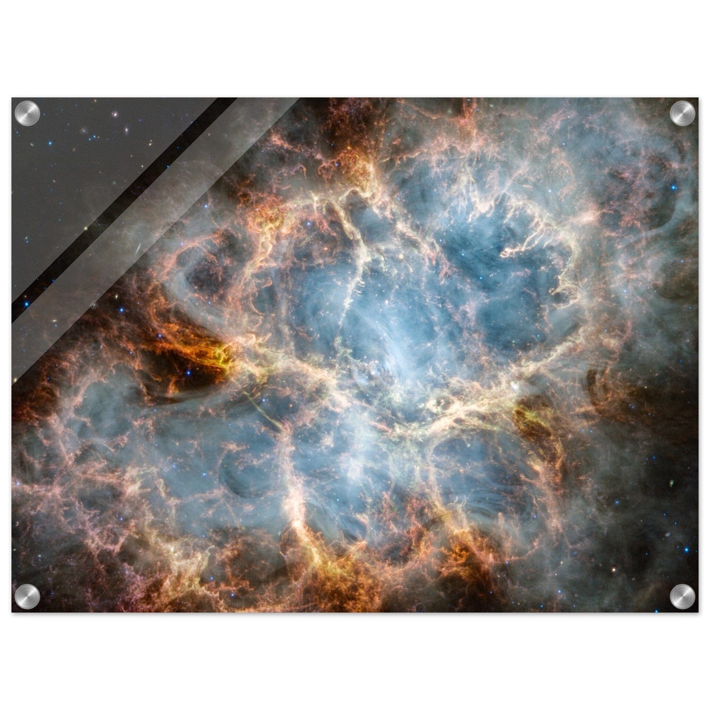 NASA - Poster - Acrylic - 28. Crab Nebula (NIRCam and MIRI Image) - James Webb Space Telescope Acrylic Print TP Aviation Art 45x60 cm / 18x24″ 