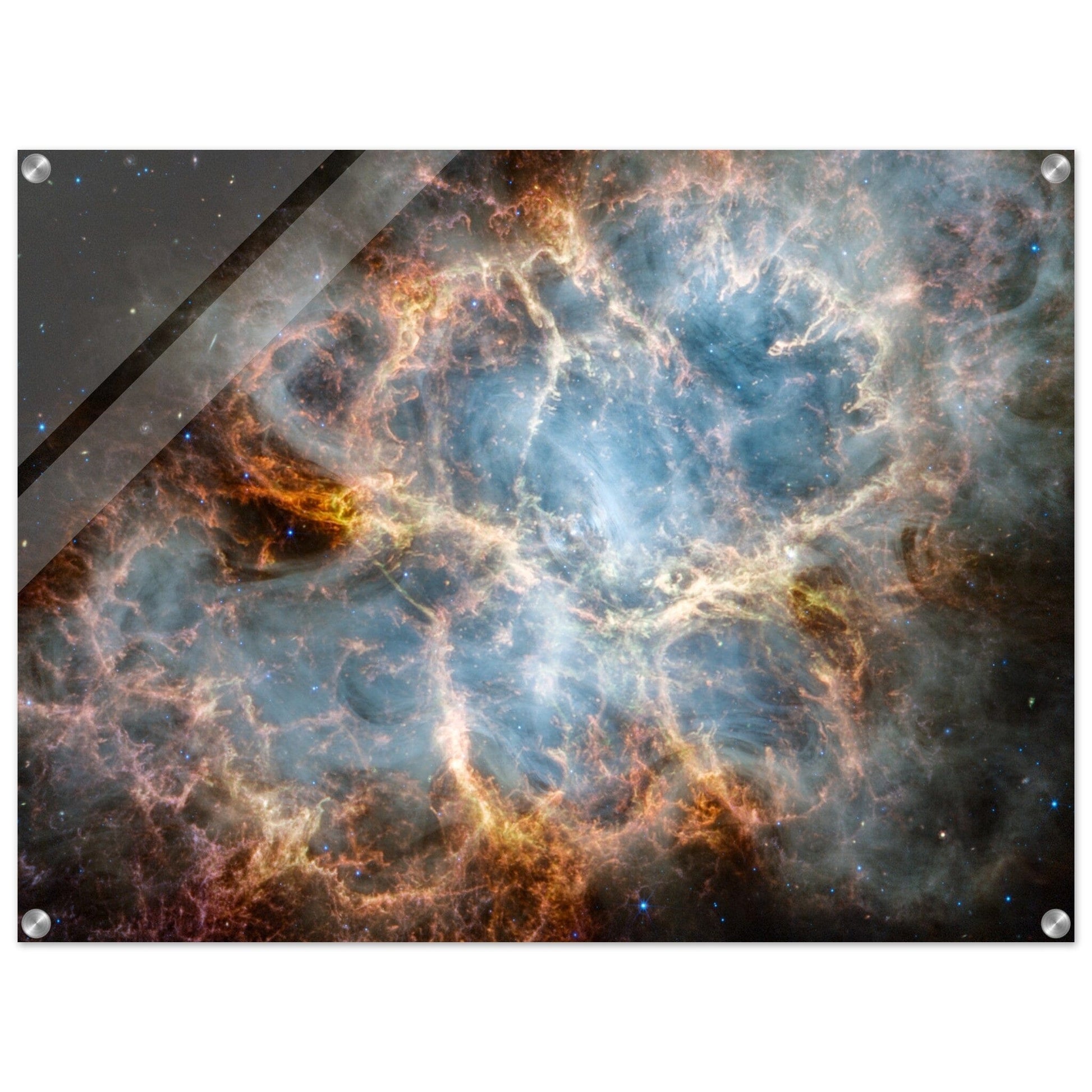 NASA - Poster - Acrylic - 28. Crab Nebula (NIRCam and MIRI Image) - James Webb Space Telescope Acrylic Print TP Aviation Art 60x80 cm / 24x32″ 
