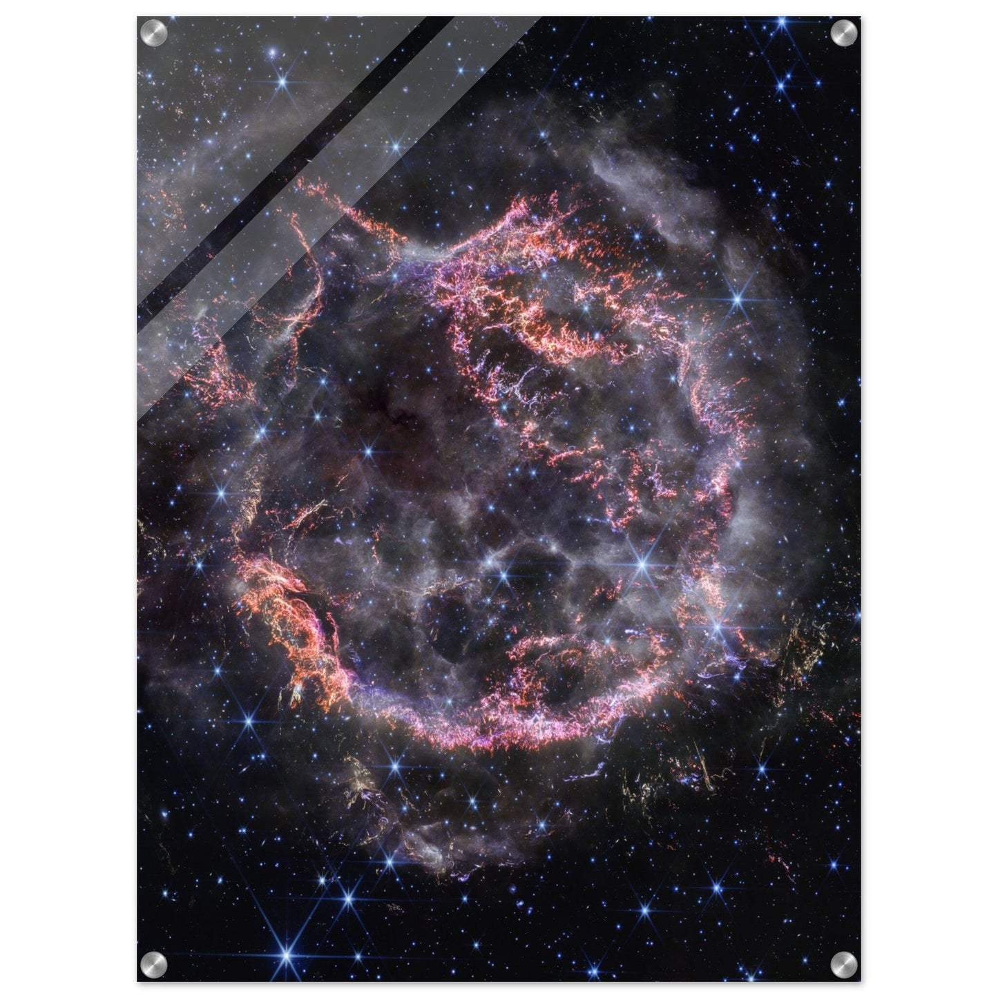 NASA - Poster - Acrylic - 31. Cassiopeia A (NIRCam Image) - James Webb Space Telescope Acrylic Print TP Aviation Art 60x80 cm / 24x32″ 