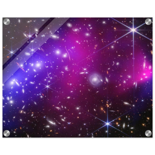 NASA - Poster - Acrylic - 38. Bullet Cluster (Webb and Chandra Image) - James Webb Space Telescope - Acrylic Print Acrylic Print TP Aviation Art 40x50 cm / 16x20″ 