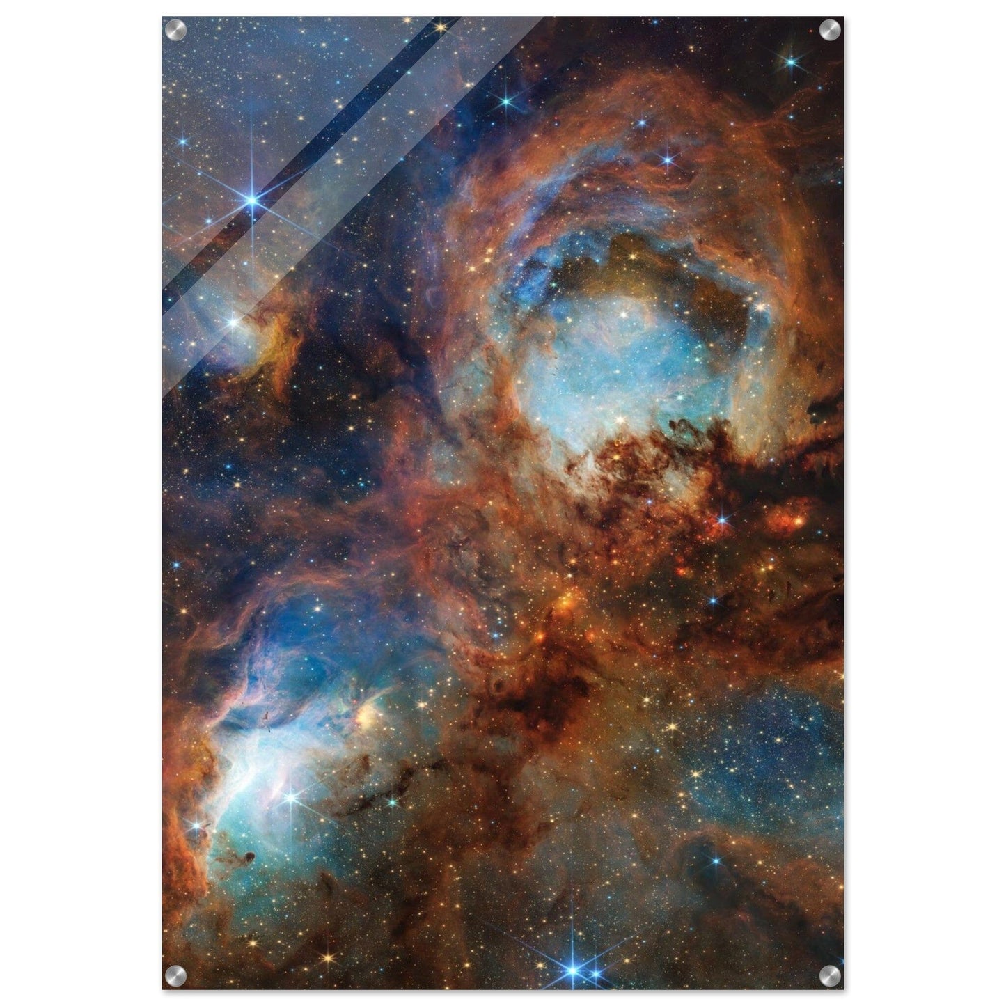 NASA - Poster - Acrylic - 39. Cat's Paw Nebula (NIRCam Image) - James Webb Space Telescope - Acrylic Print Acrylic Print TP Aviation Art 70x100 cm / 28x40″ 