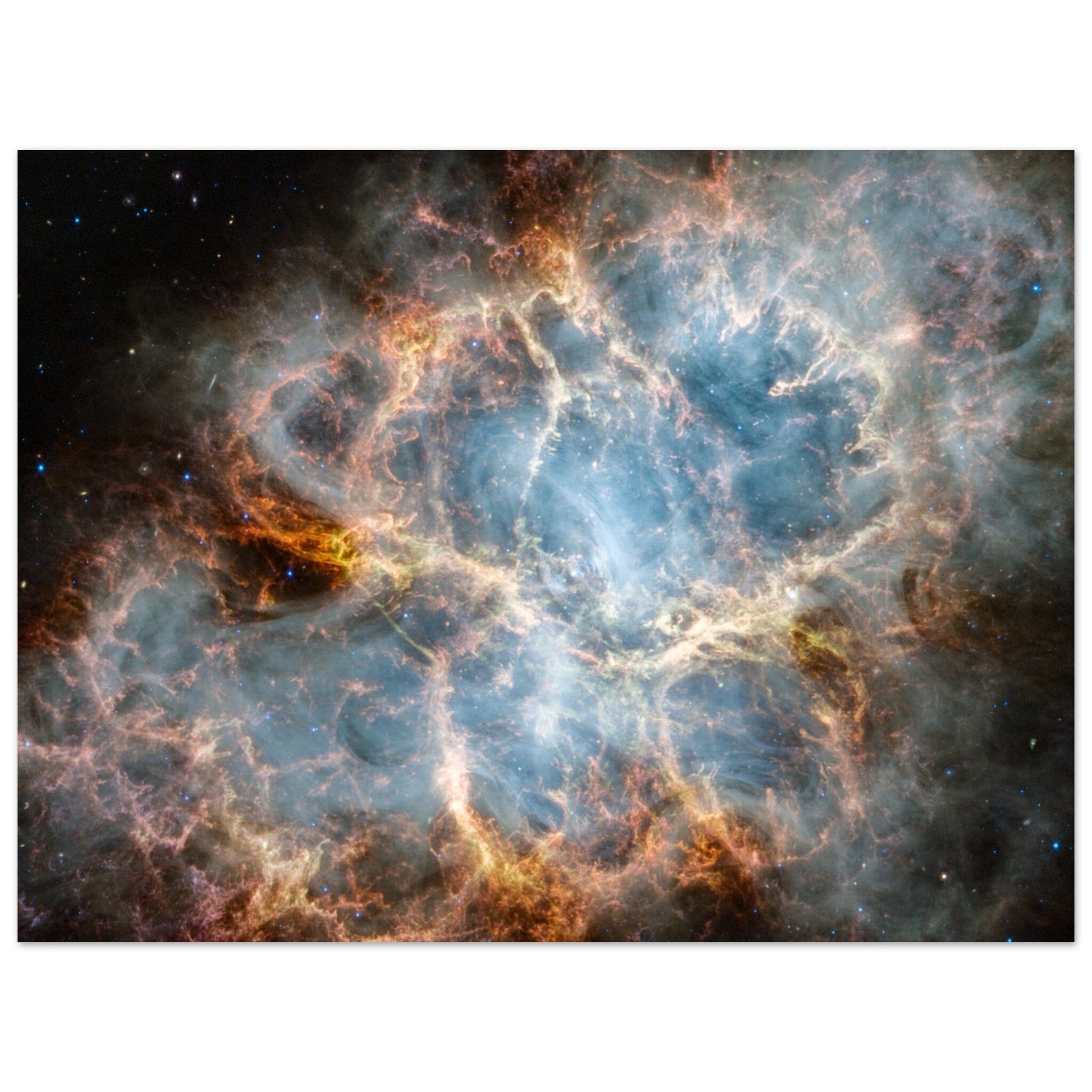 NASA - Poster - Aluminum - 28. Crab Nebula (NIRCam and MIRI Image) - James Webb Space Telescope Aluminum Print TP Aviation Art 45x60 cm / 18x24″ 