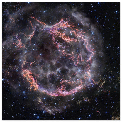 NASA - Poster - Aluminum - 31. Cassiopeia A (NIRCam Image) - James Webb Space Telescope Aluminum Print TP Aviation Art 60x60 cm / 24x24″ 
