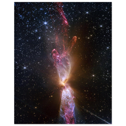 NASA - Poster - Aluminum - 34. Actively Forming Star System Lynds 483 (NIRCam Image) - James Webb Space Telescope Aluminum Print TP Aviation Art 40x50 cm / 16x20″ 