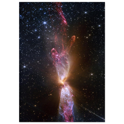 NASA - Poster - Aluminum - 34. Actively Forming Star System Lynds 483 (NIRCam Image) - James Webb Space Telescope Aluminum Print TP Aviation Art 50x70 cm / 20x28″ 