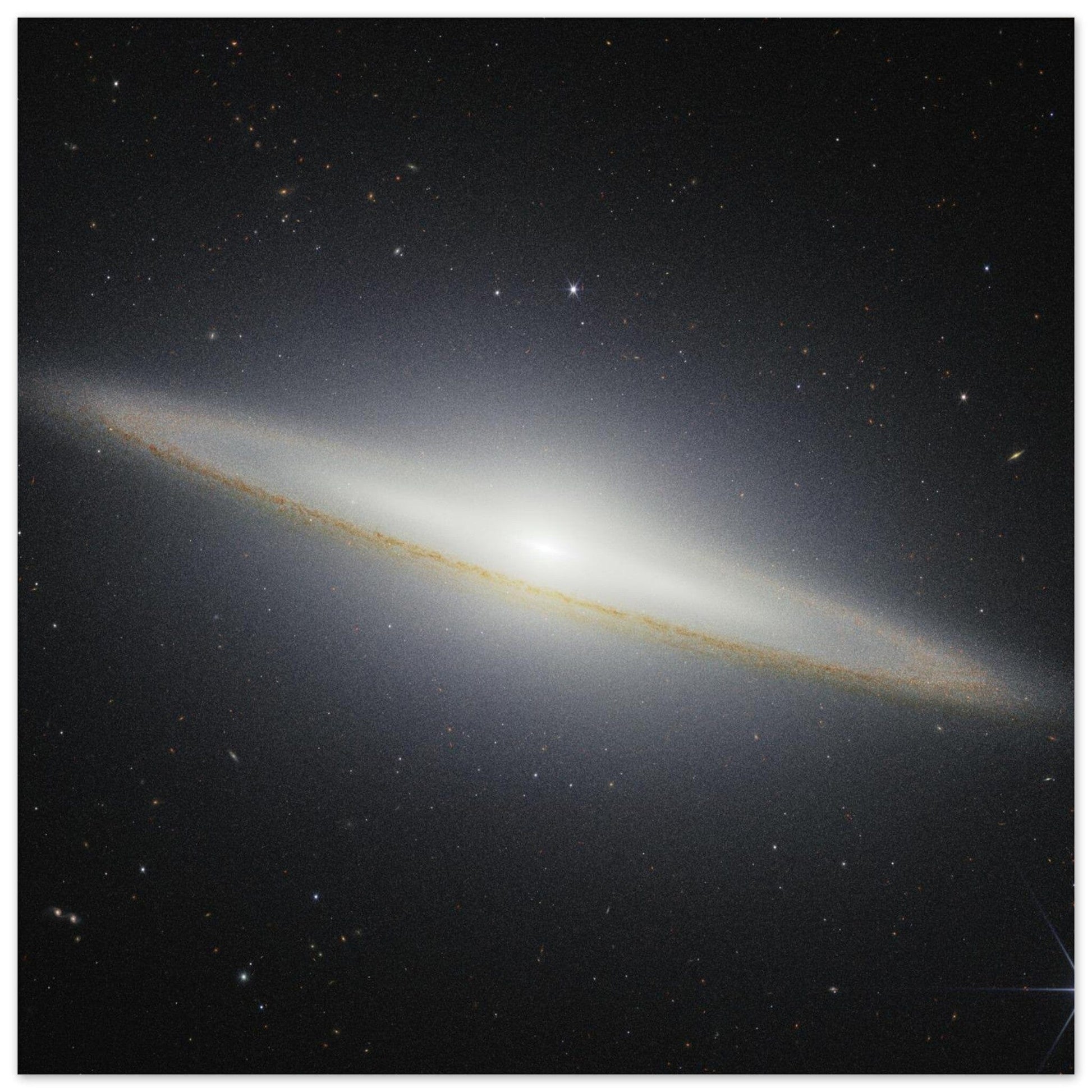 NASA - Poster - Aluminum - 36. Sombrero Galaxy (NIRCam) - James Webb Space Telescope Aluminum Print TP Aviation Art 60x60 cm / 24x24″ 