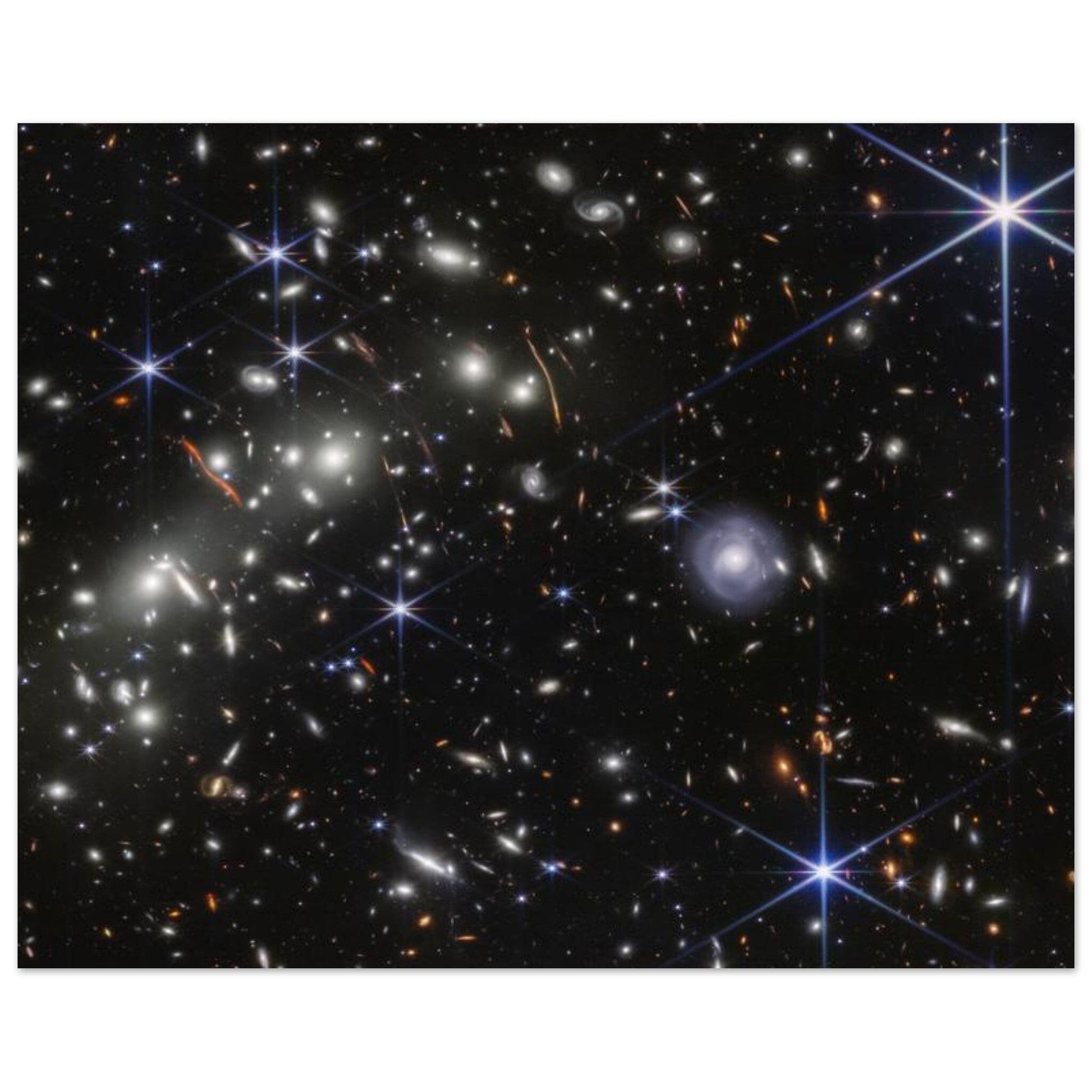 NASA - Poster - Aluminum - 37. Bullet Cluster (NIRCam Image) - James Webb Space Telescope Aluminum Print TP Aviation Art 40x50 cm / 16x20″ 