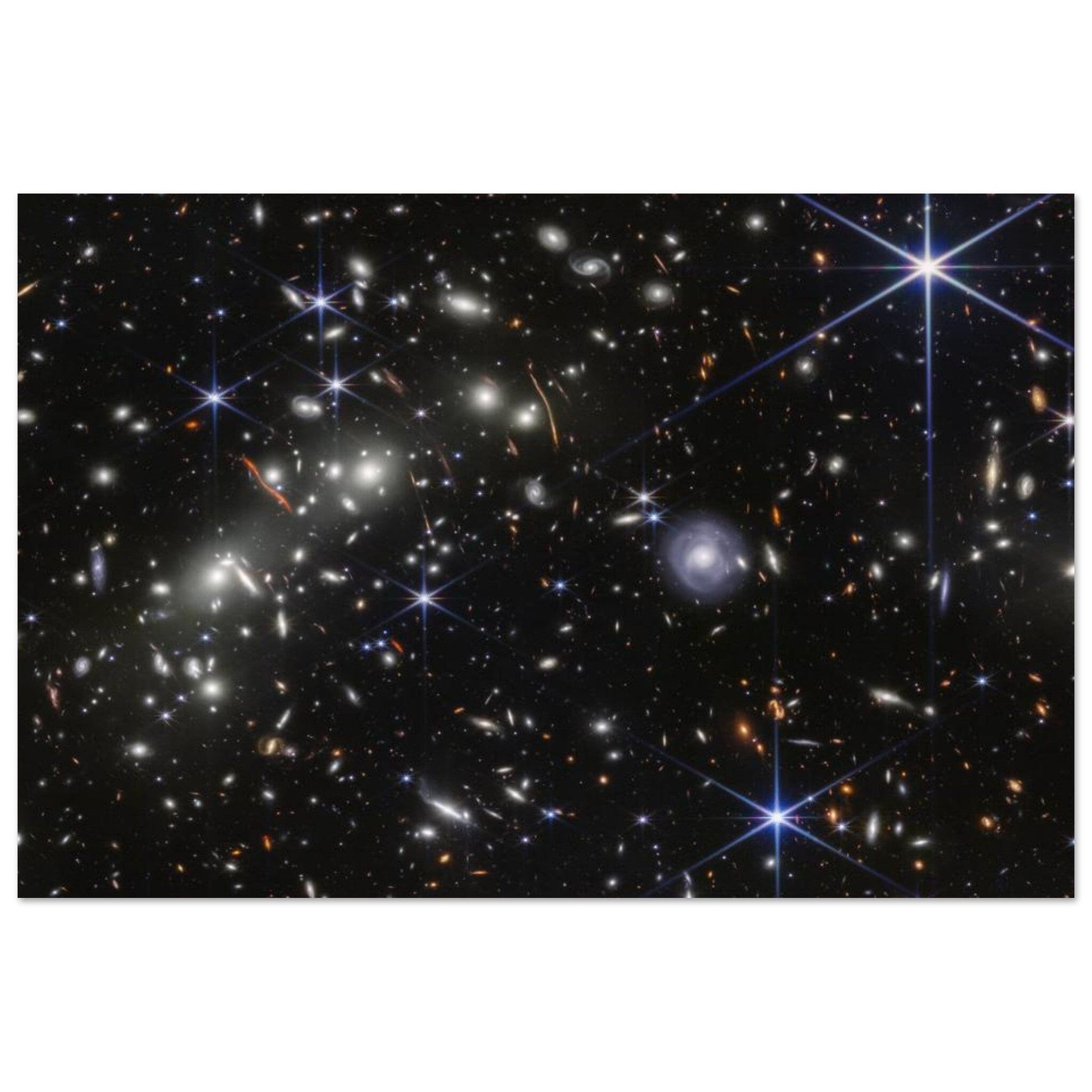 NASA - Poster - Aluminum - 37. Bullet Cluster (NIRCam Image) - James Webb Space Telescope Aluminum Print TP Aviation Art 40x60 cm / 16x24″ 