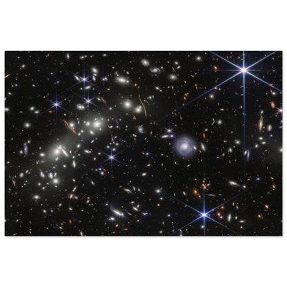 NASA - Poster - Aluminum - 37. Bullet Cluster (NIRCam Image) - James Webb Space Telescope Aluminum Print TP Aviation Art 40x60 cm / 16x24″ 