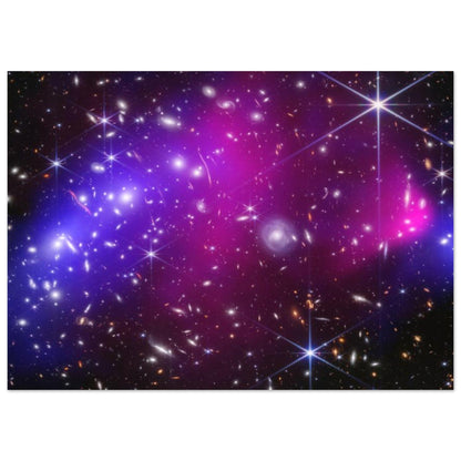 NASA - Poster - Aluminum - 38. Bullet Cluster (Webb and Chandra Image) - James Webb Space Telescope Aluminum Print TP Aviation Art 50x70 cm / 20x28″ 