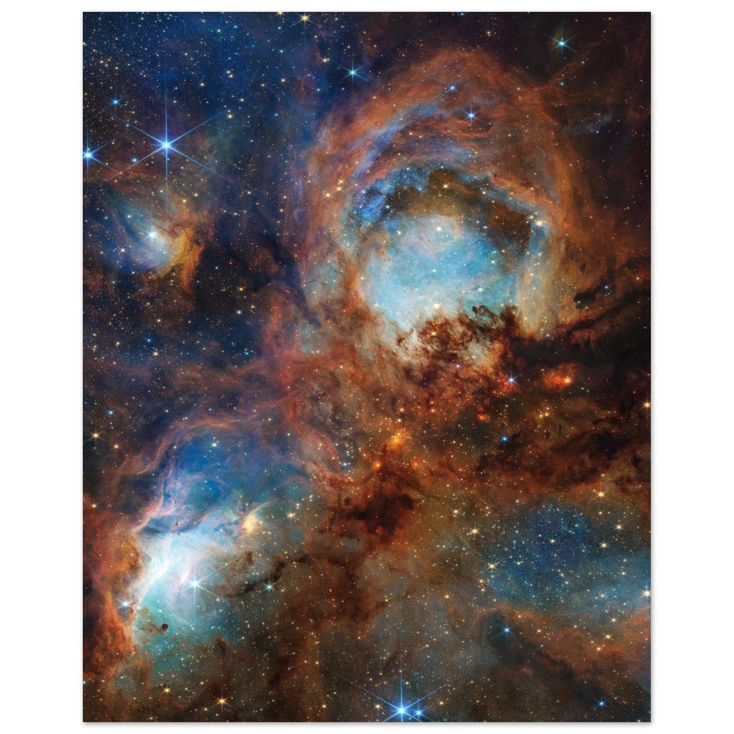 NASA - Poster - Aluminum - 39. Cat's Paw Nebula (NIRCam Image) - James Webb Space Telescope Aluminum Print TP Aviation Art 40x50 cm / 16x20″ 