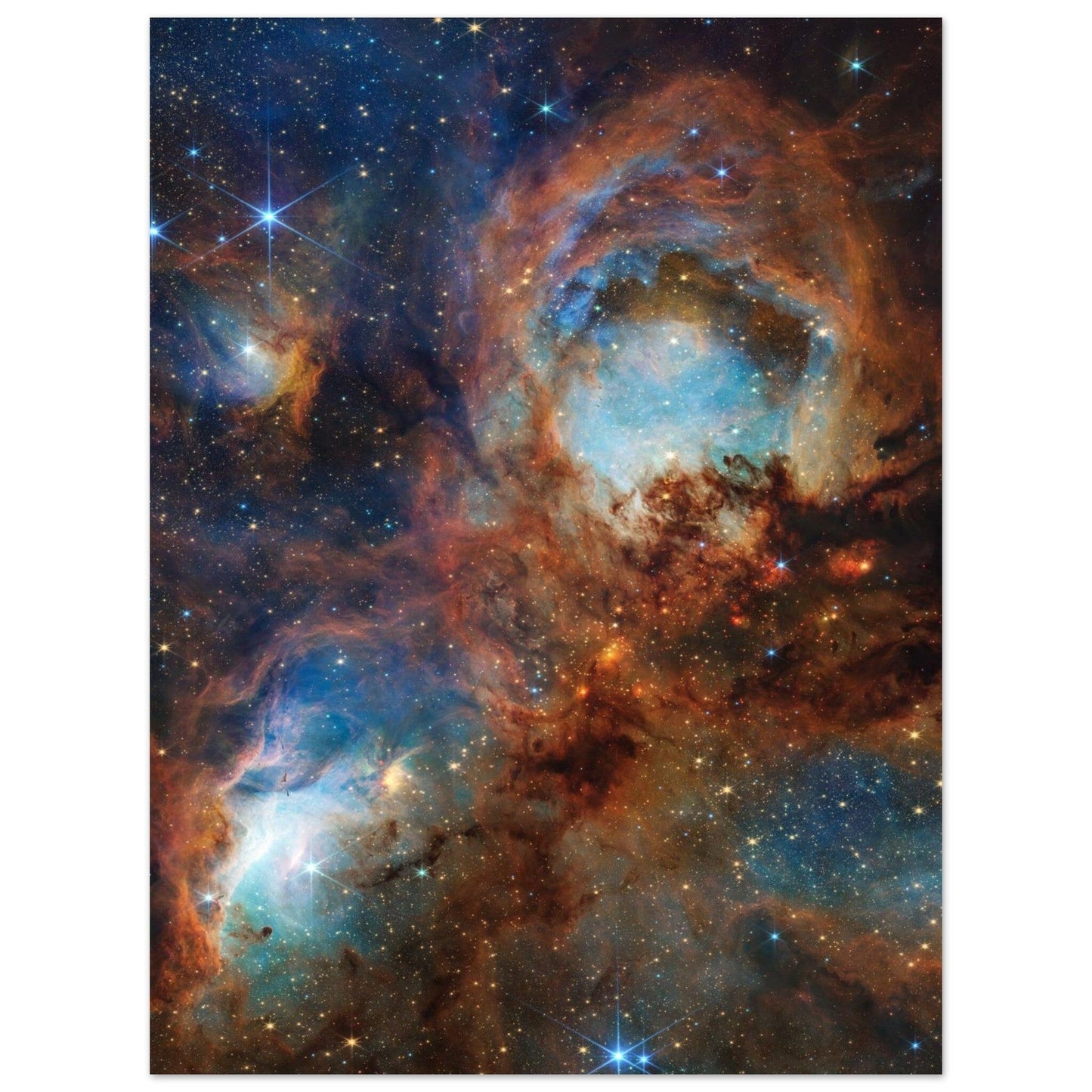 NASA - Poster - Aluminum - 39. Cat's Paw Nebula (NIRCam Image) - James Webb Space Telescope Aluminum Print TP Aviation Art 45x60 cm / 18x24″ 
